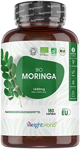 BIO Moringa Oleifera Kapseln 1650 mg - 180 Kapseln – Bild 2