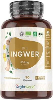BIO Ingwer Kapseln - 650 mg - 90 Kapseln