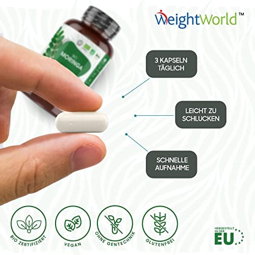 BIO Moringa Oleifera Kapseln 1650 mg - 180 Kapseln – Bild 4