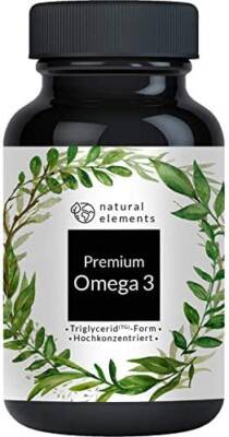 Premium Omega 3 Fischöl - 120 Kapseln