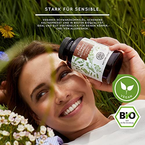 Bio Schwarzkümmelöl Kapseln hochdosiert 1000 mg - 240 vegane Kapseln – Bild 2