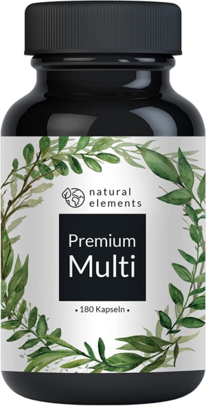 Multivitamin - 180 hochdosierte Kapseln - Wertvolle Vitamine A-Z