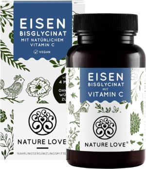 Eisen mit 40 mg natürlichem Vitamin C - Doppelt-dosiert mit 40mg Eisen/Tablette  - 120 Tabletten