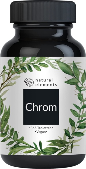Chrom – hochdosierte 200 μg Chrom pro Tablette – 365 Tabletten