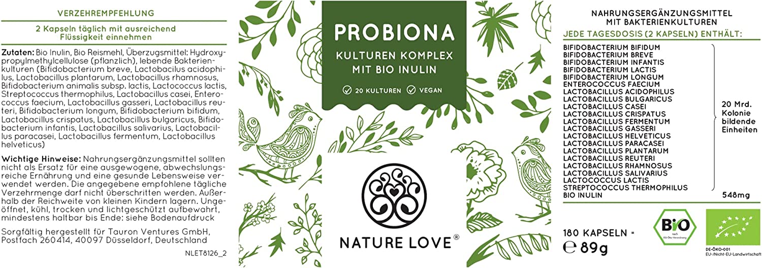 Probiona Komplex - 20 Bakterienstämme + Bio Inulin - 180 magensaftresistente Kapseln – Bild 5