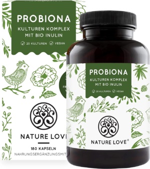 Probiona Komplex - 20 Bakterienstämme + Bio Inulin - 180 magensaftresistente Kapseln