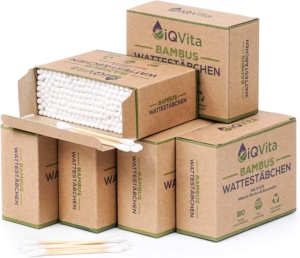 2400 Bambus Wattestäbchen (12 x 200 Stück)