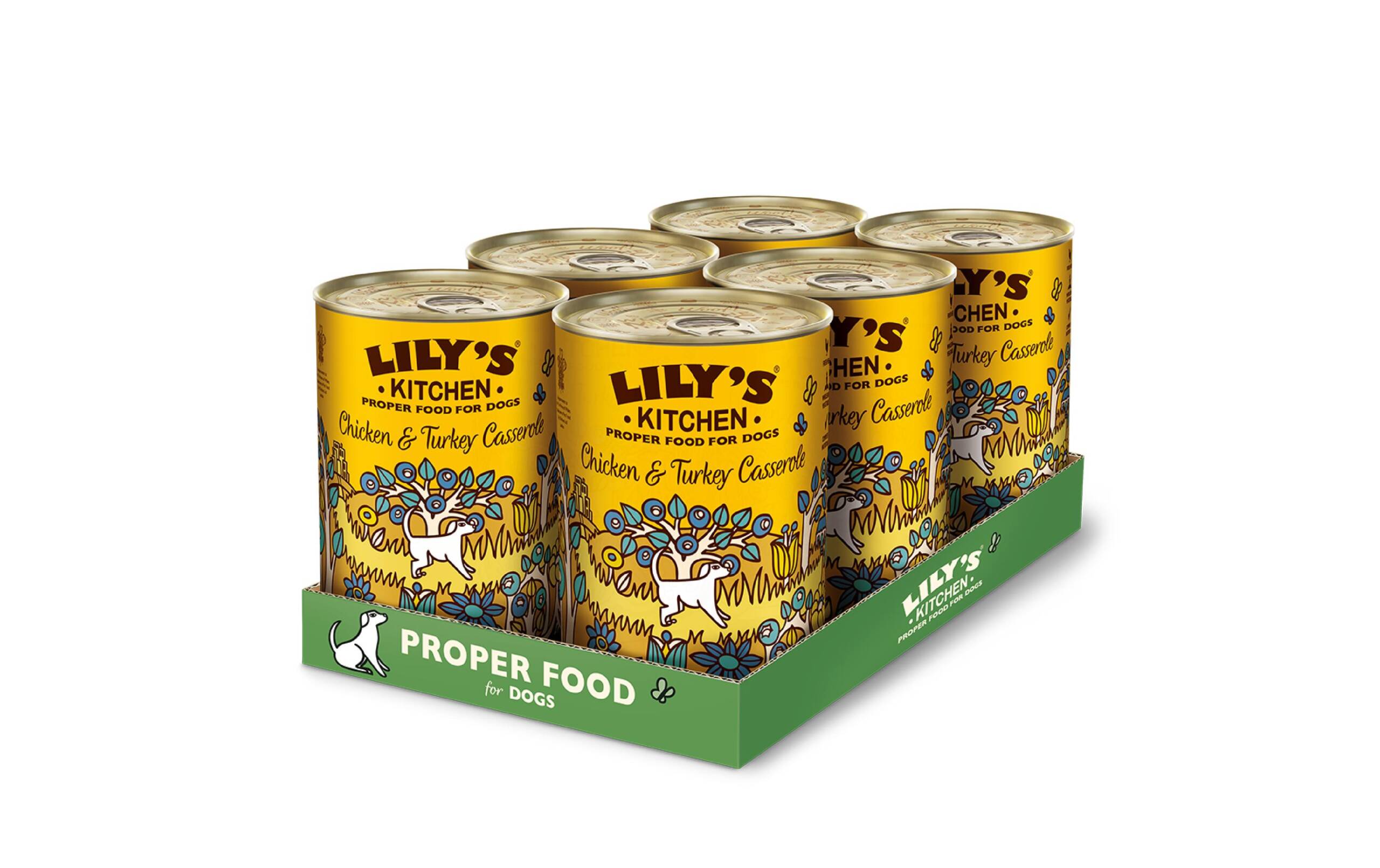 Lilys Kitchen Nassfutter für Hunde Huhn und Truthahn 6x400g