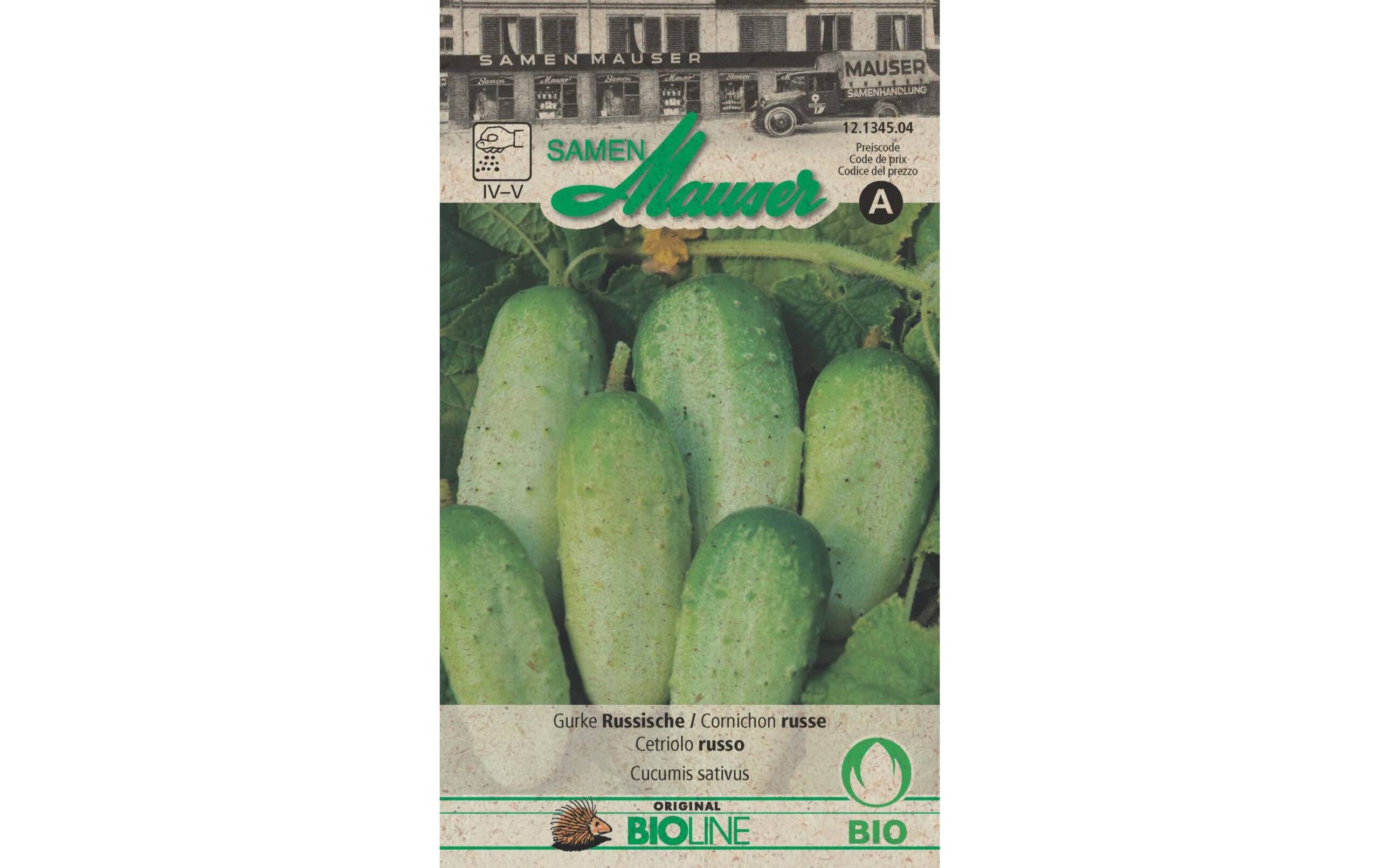 Samen Mauser Gurke Russische 25 Korn ca. 5 m2 Bio-Knospe