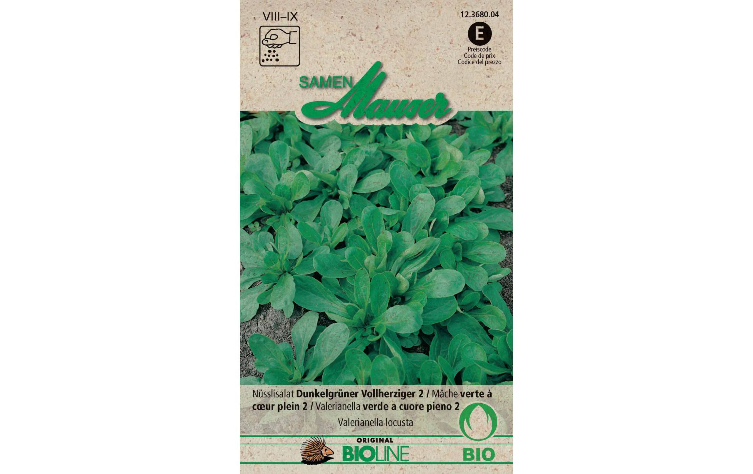 Samen Mauser Nüsslisalat dunkelgrüner 5 g ca. 1-2m2 Vollherziger 2, Bio-Knospe