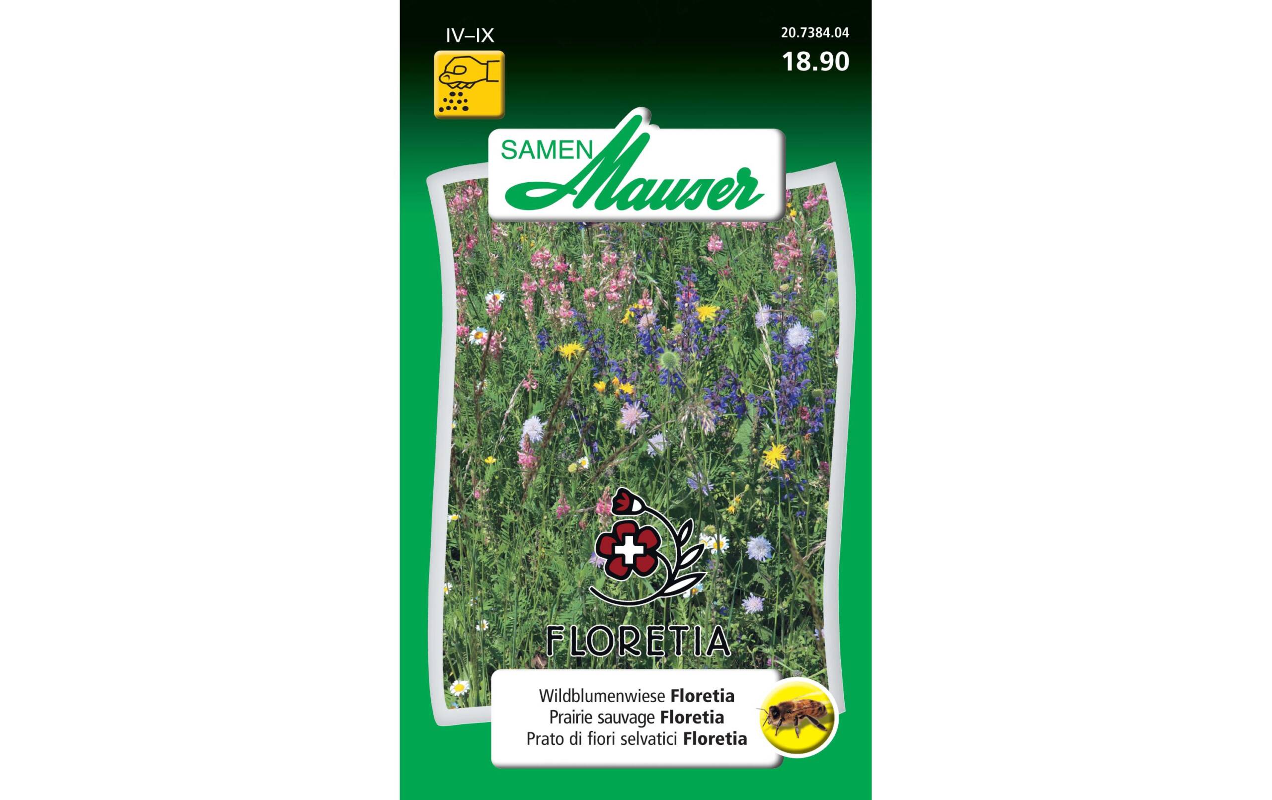 Samen Mauser Wildblumenwiese Floretia 40 g ca. 4 m2 Wildblumen Ökotypen