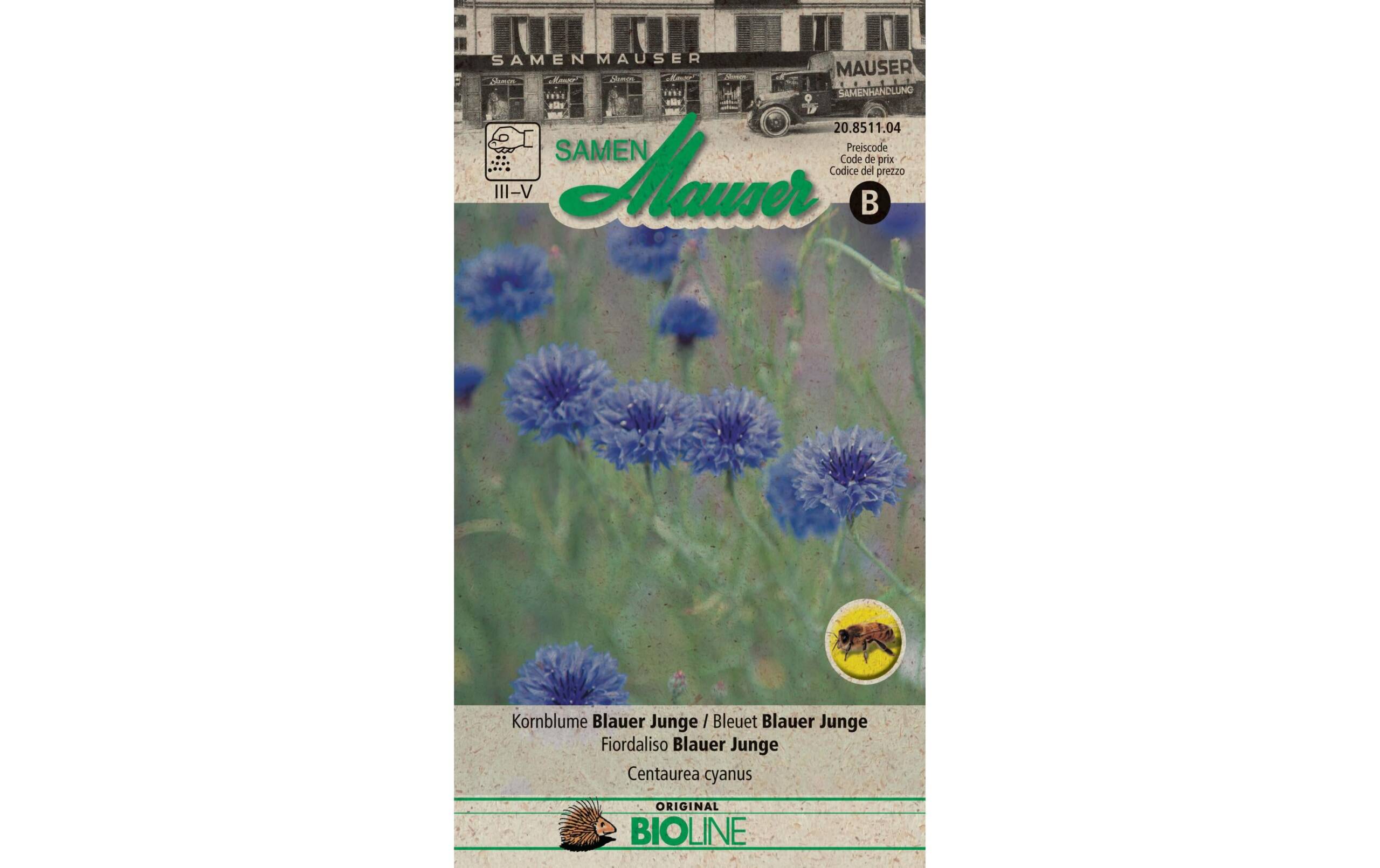 Samen Mauser Kornblume Blauer Junge 1.25 g ca. 3-4 m2 Bio-Knospe