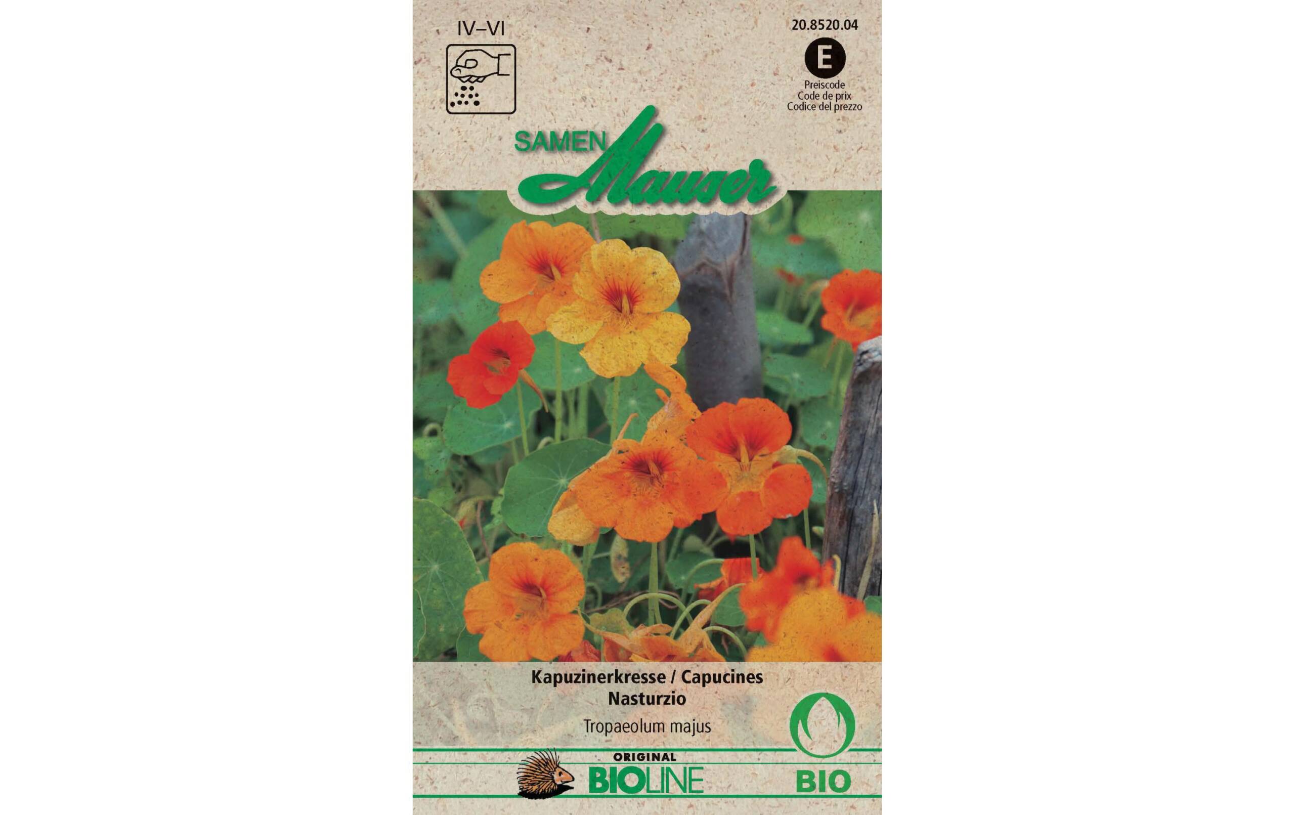 Samen Mauser Kapuzinerkresse 2.5 g ca. 2-3 m2 Bio-Knospe