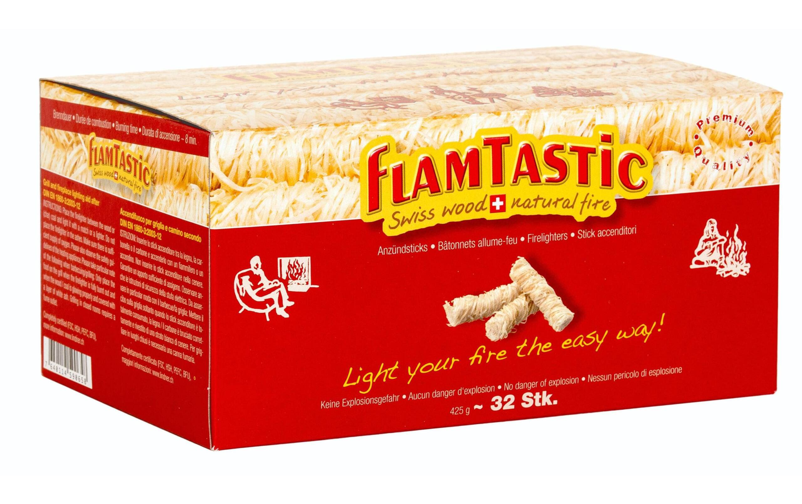 Flamtastic Feueranzünder aus Schweizer Holz 425g