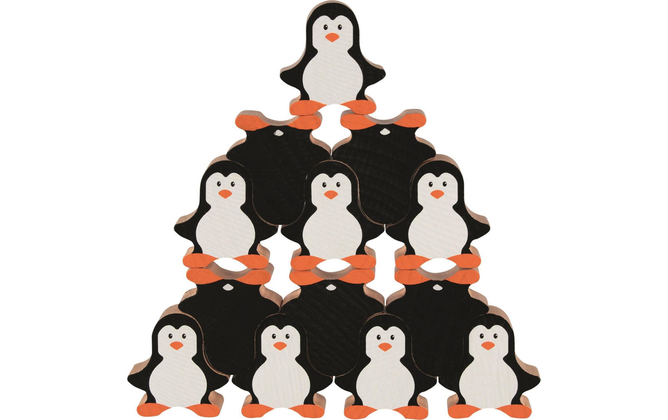 Goki Stapelfiguren Pinguine 4,0 x 1,5 x 4,2 cm, 18 Teile