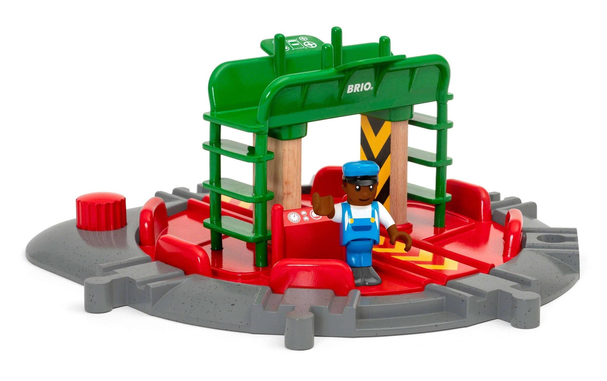 Brio Lok-Drehscheibe mit Kontrollbrücke