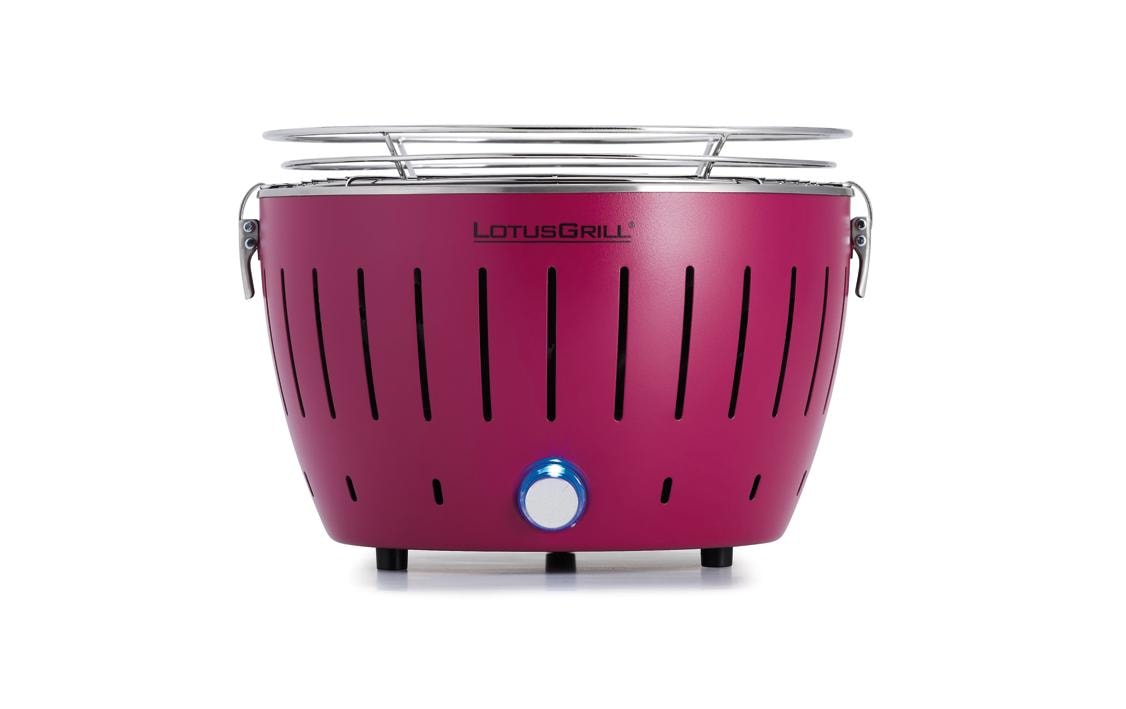 LotusGrill Tischgrill S, pflaumenlila 29 cm Grillfläche, mit USB