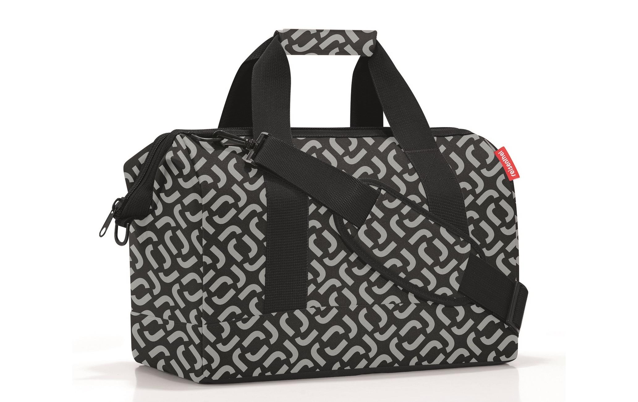 Reisenthel Schultertasche Allrounder M 18 l signature black, 40 x 33.5 x 24 cm