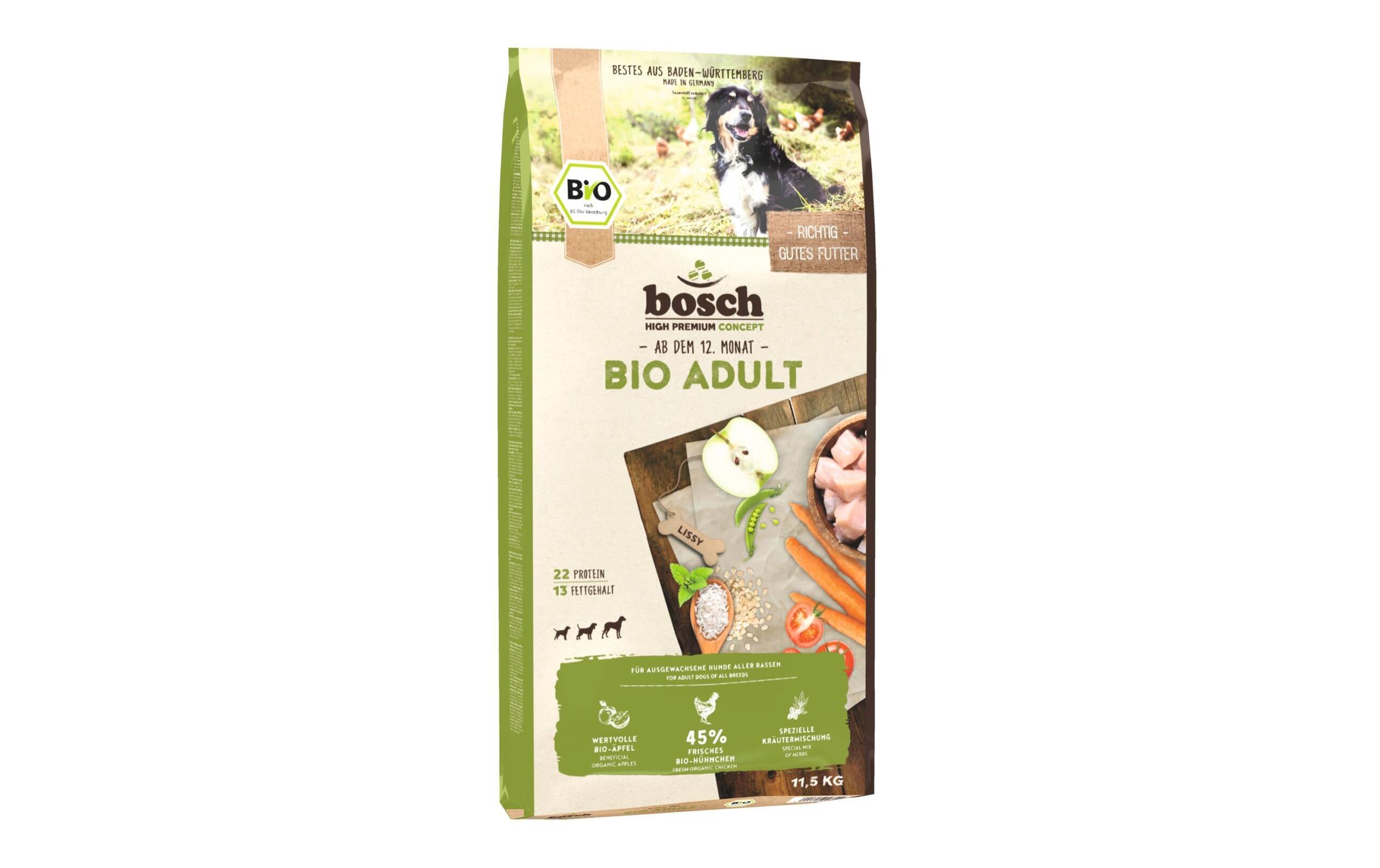 bosch Trockenfutter BIO Adult Hühnchen & Apfel, 11.5 kg