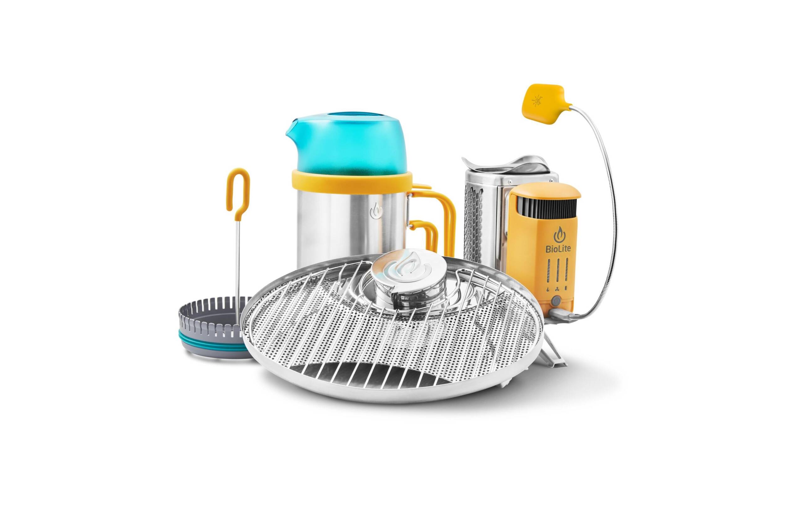 BioLite Campstove + Complete Kit CampStove, Grill, KettlePot, Flexlight