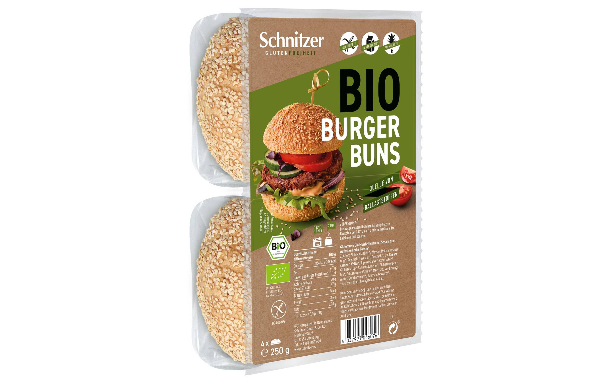 Schnitzer Bio Hamburger Buns 250 g