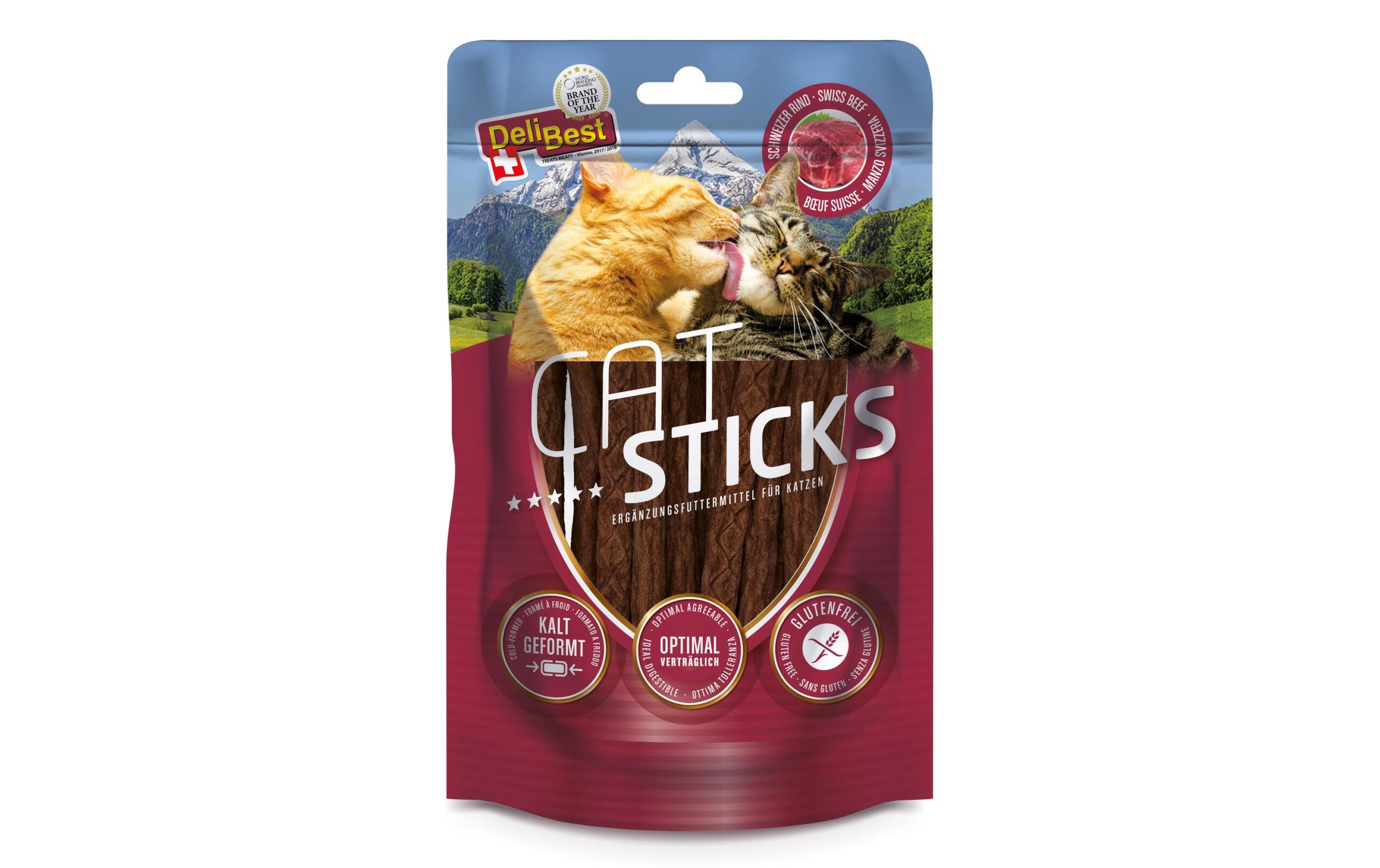 DeliBest Cat Sticks aus Rindfleisch CH 50g