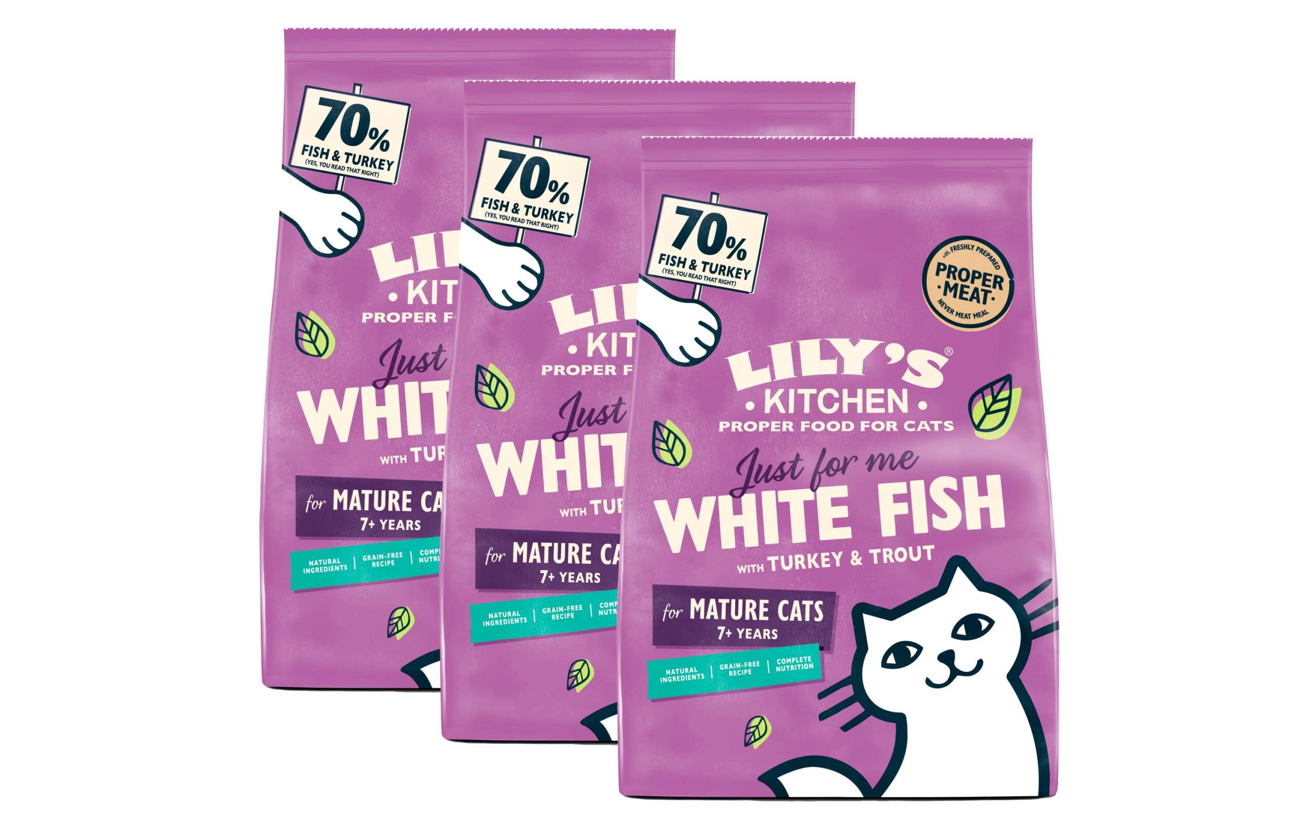 Lilys Kitchen Trockenfutter Senior Fisch 3 x 800g