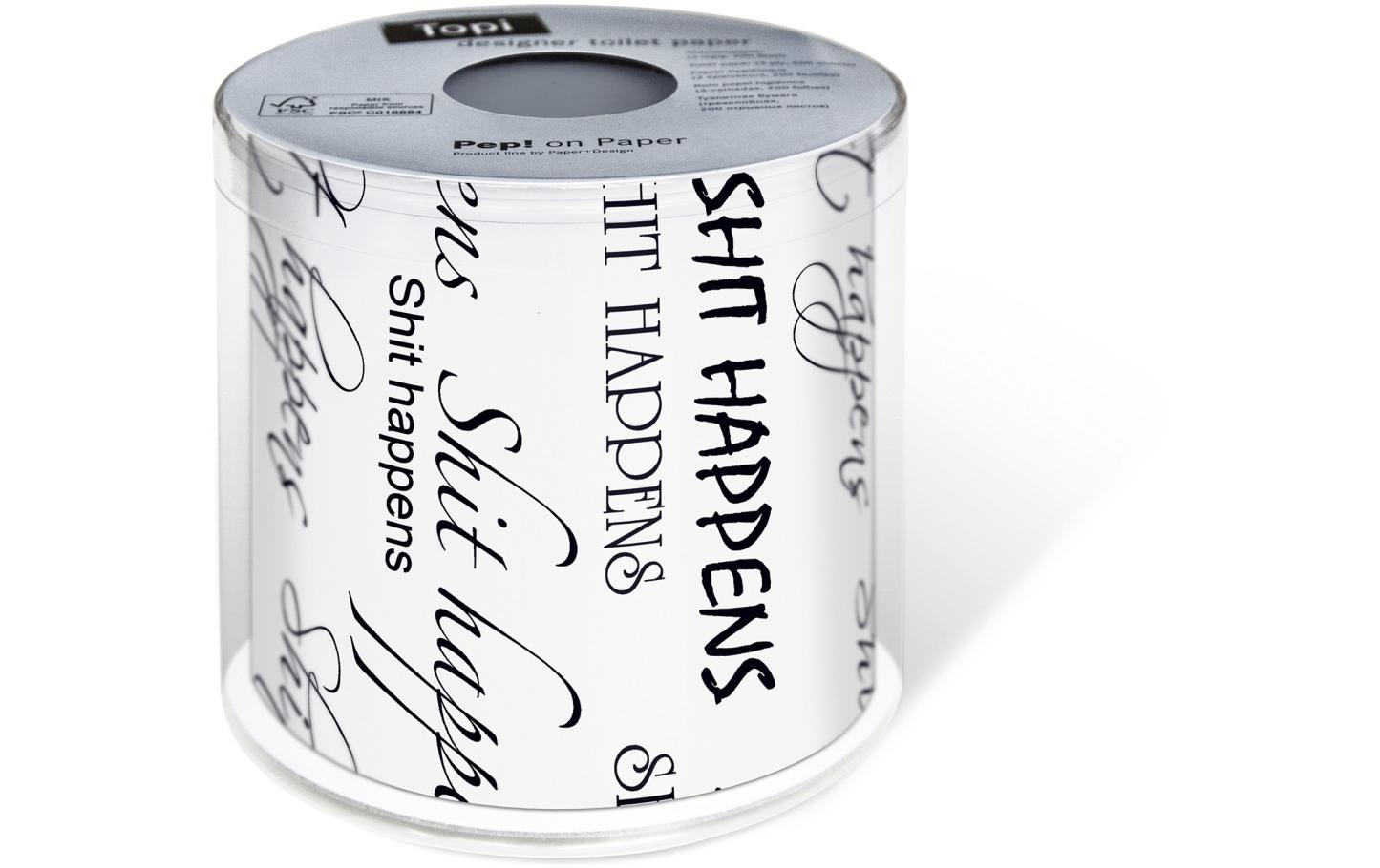 Paper + Design Toilettenpapier Shit happens 1 Rolle à 200 Blatt