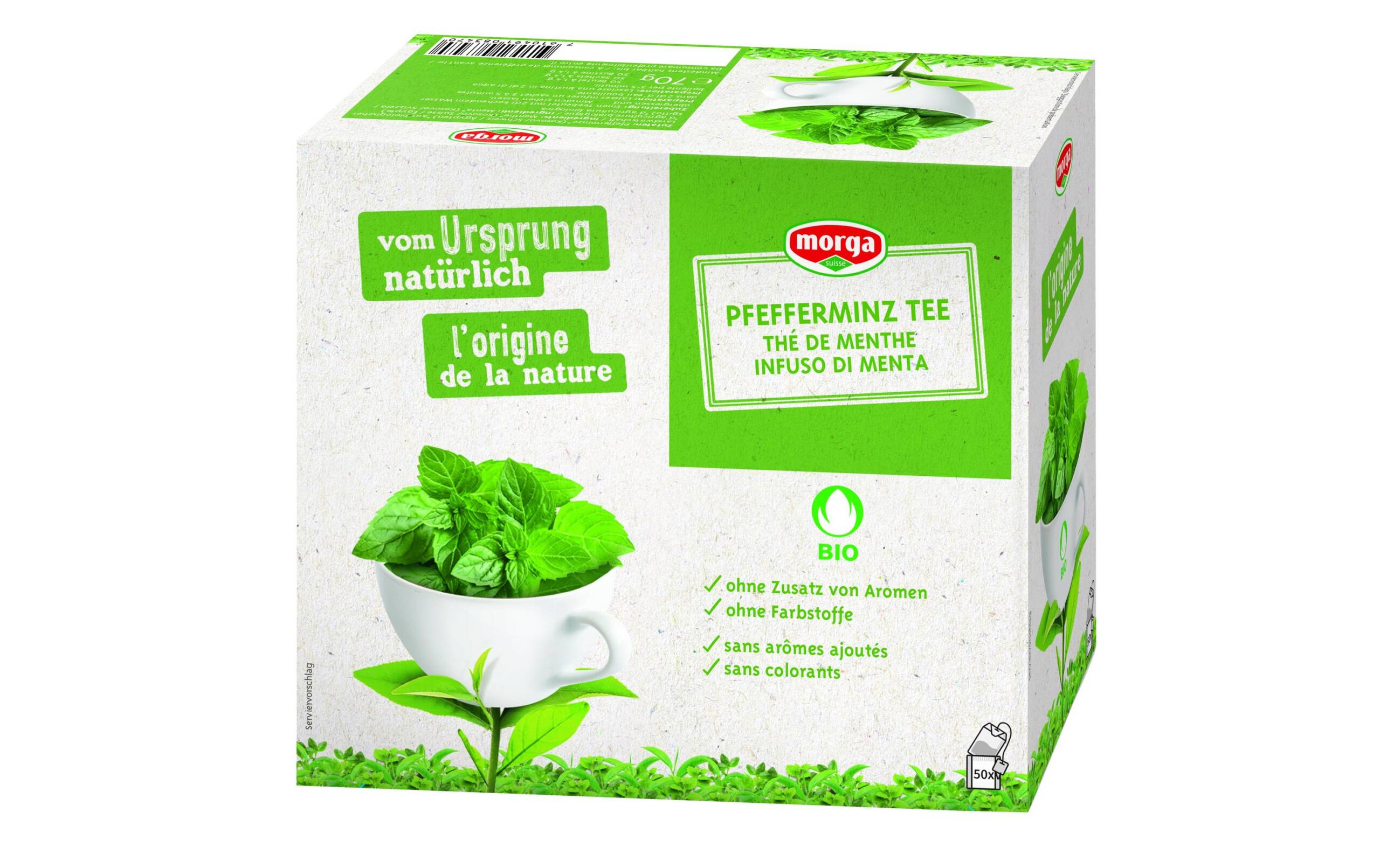 Morga Bio Pfefferminz Tee 50 Beutel