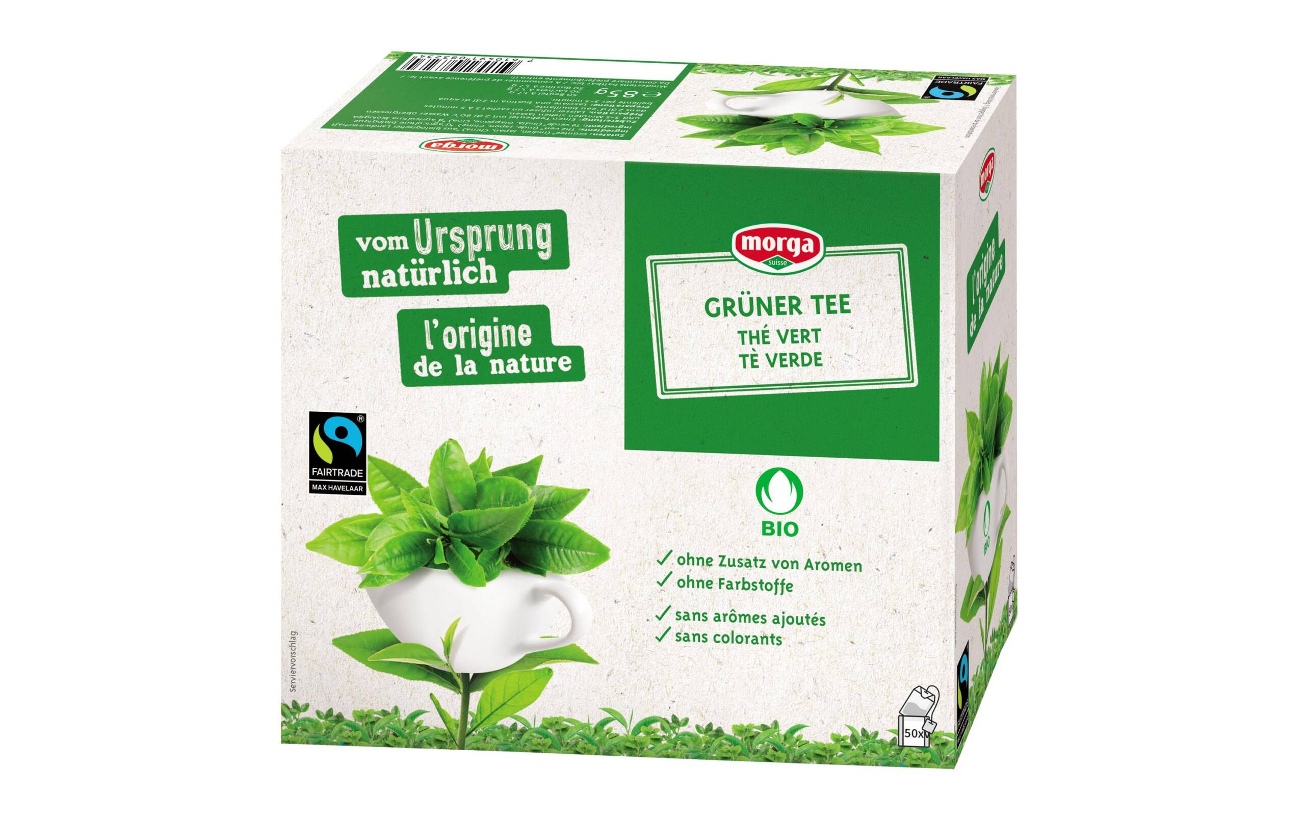Morga Bio Fairtrade  Grüner Tee 50 Beutel