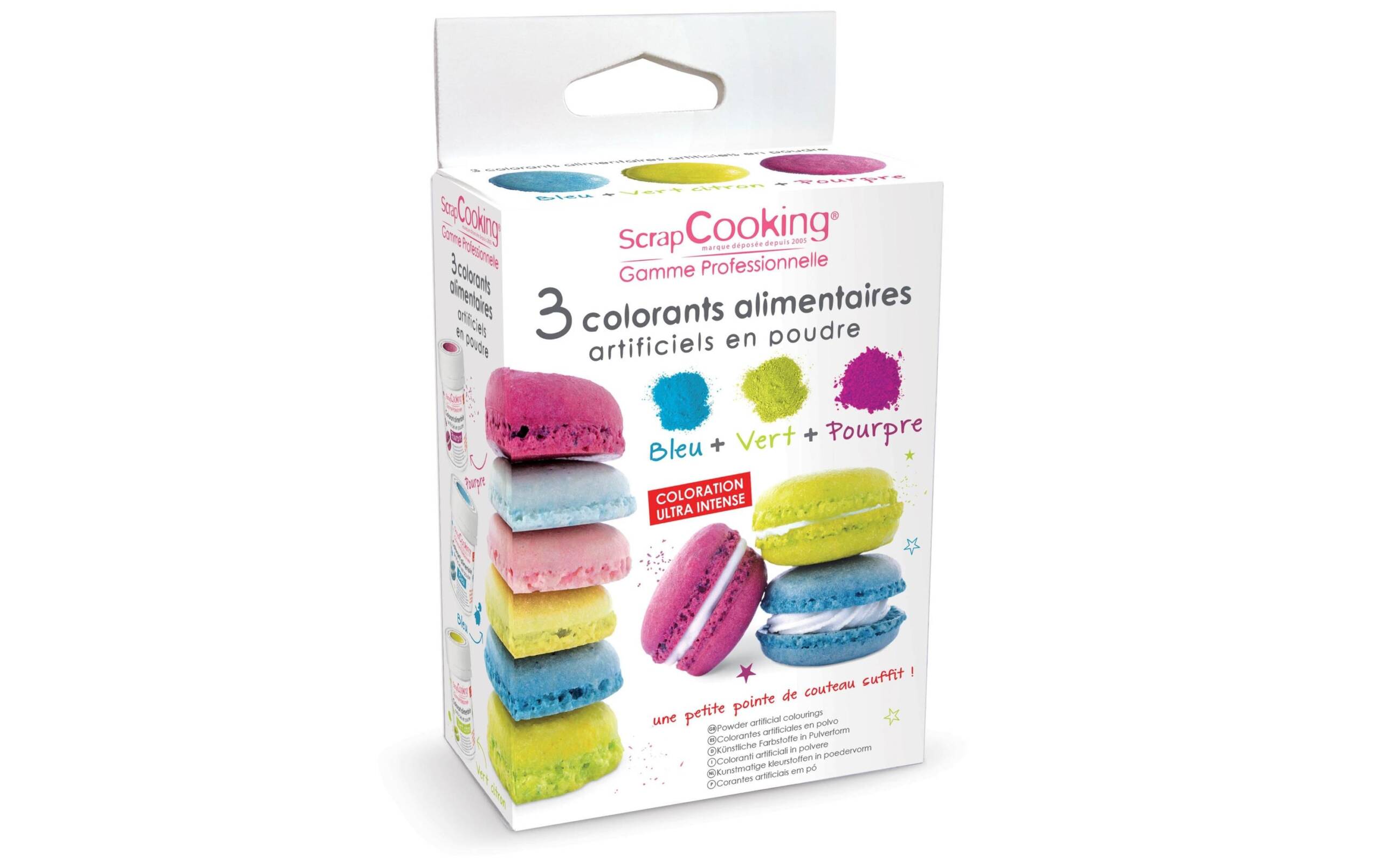 Farbbpulver - Set Blau, Grün, Lila 3 x 10 g