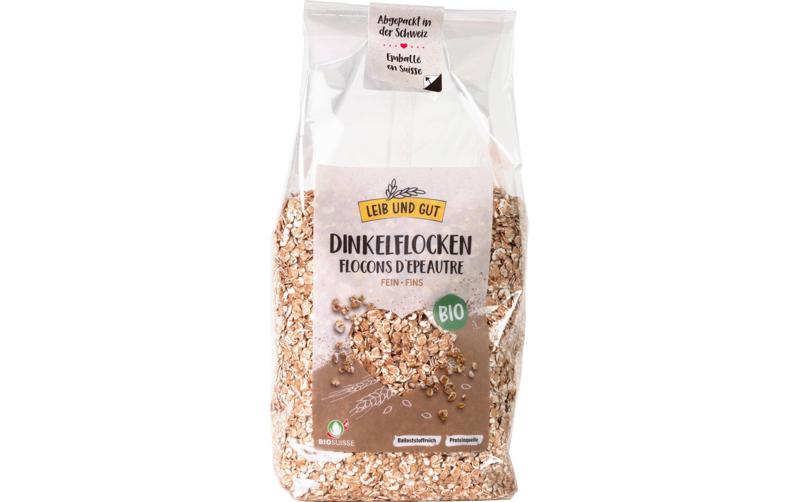 Dinkelflocken fein BIO Knospe Import 450 g