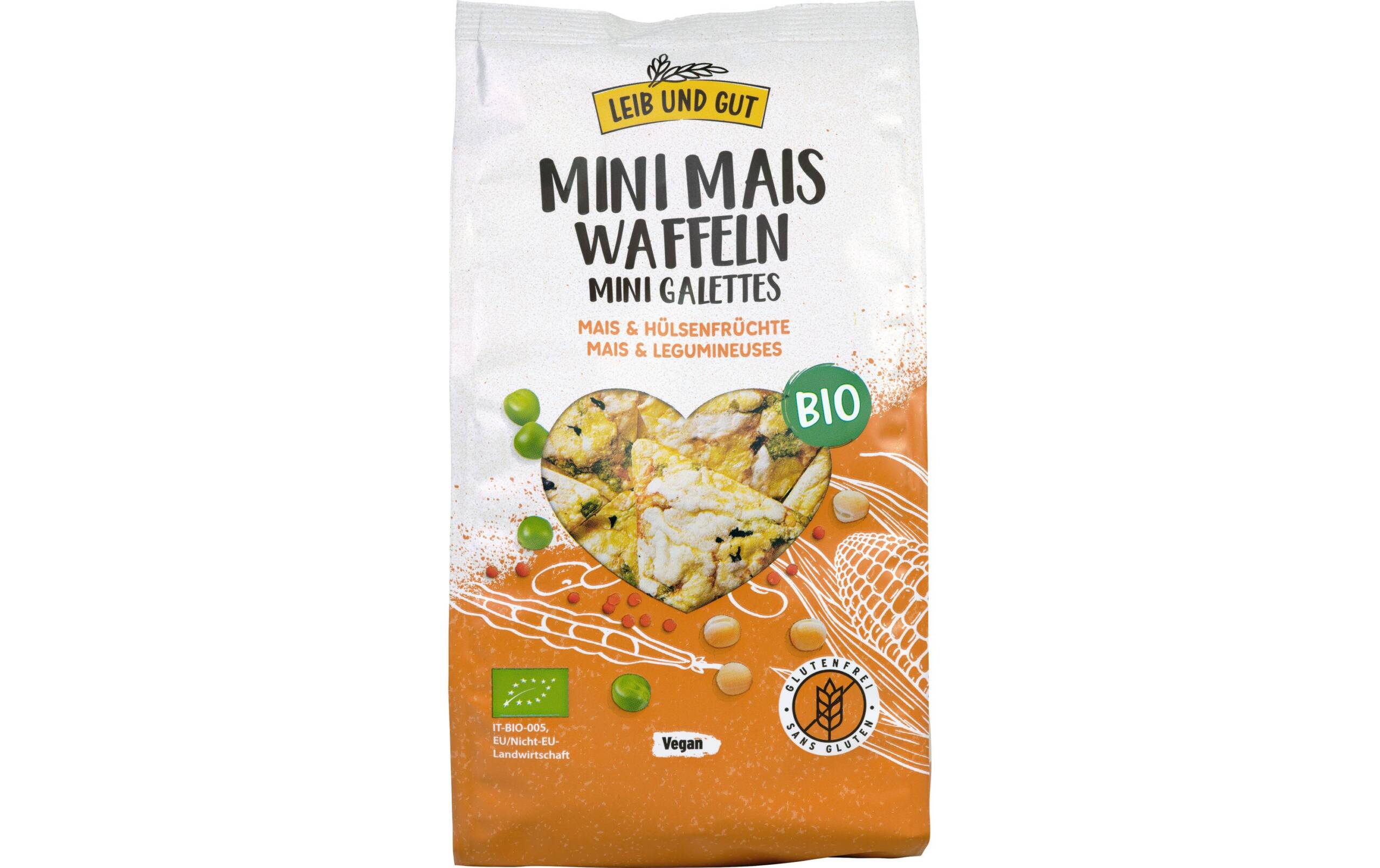 Mini Maiswaffeln Mais & Hülsenfrüchte BIO 90 g