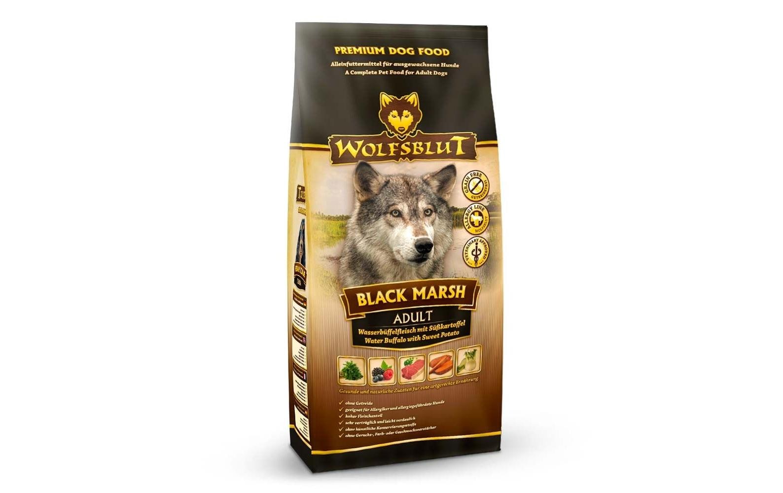 Wolfsblut Dog Black Marsh Adult Wasserbüffel und Süsskartoffeln 2kg