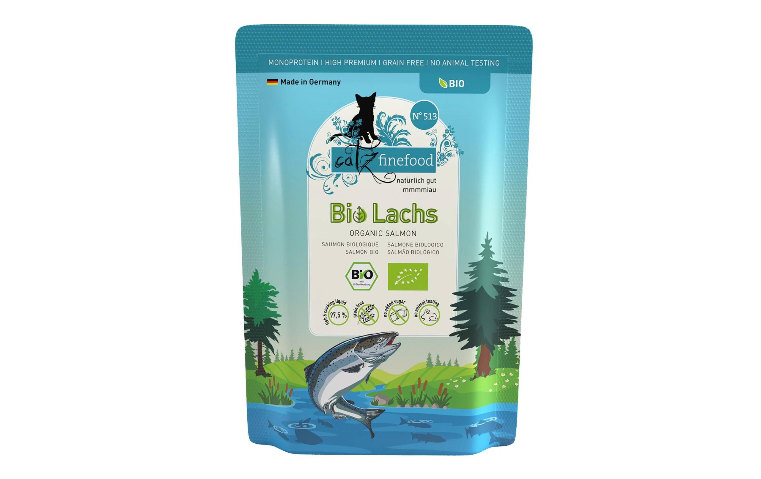 catz finefood Bio No.513 Lachs 85g – Bild 2