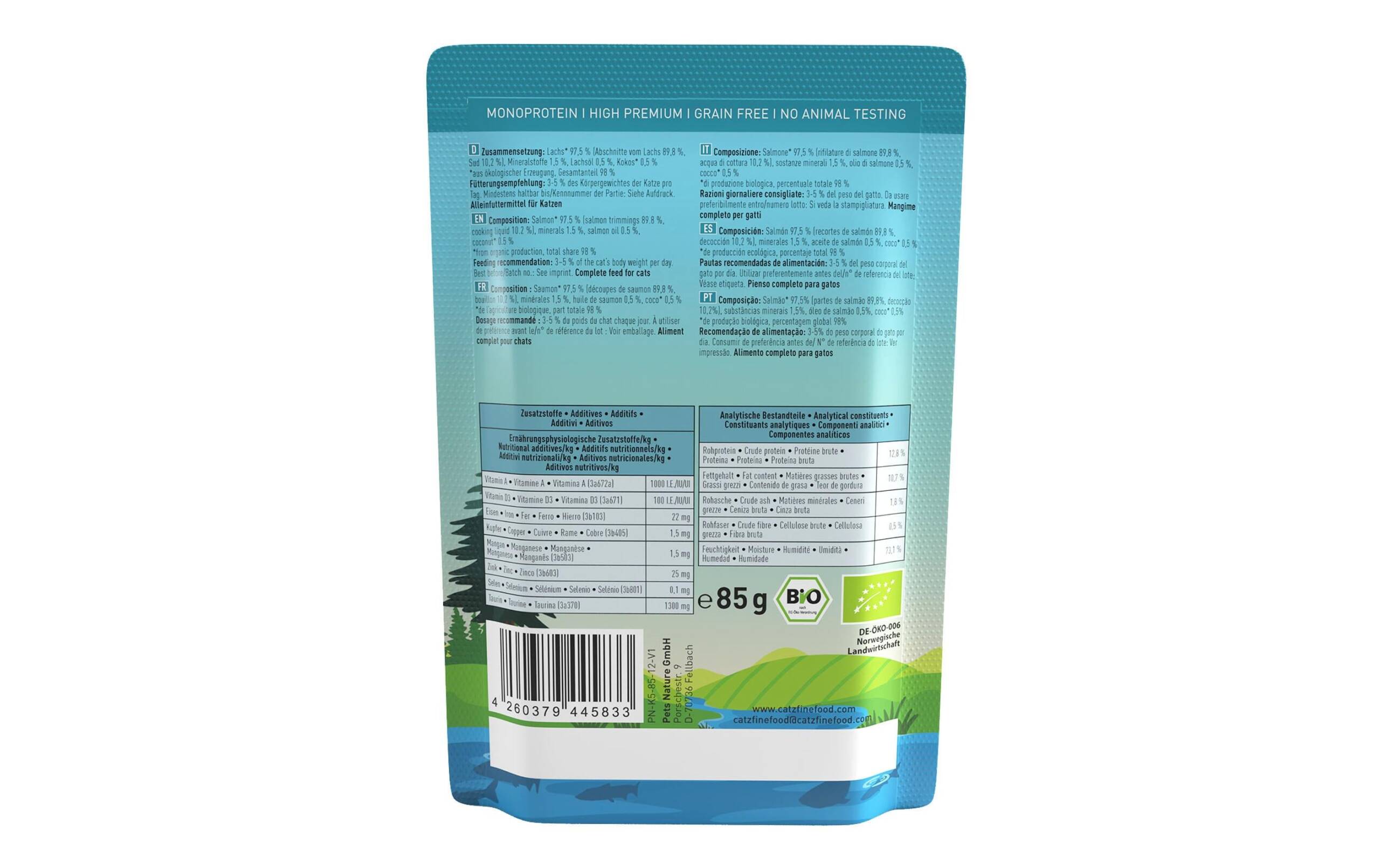 catz finefood Bio No.513 Lachs 85g – Bild 3