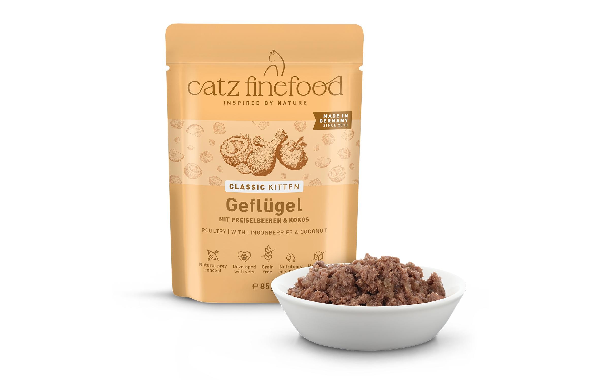 catz finefood Nassfutter Kitten No.03 Geflügel, 85 g – Bild 3