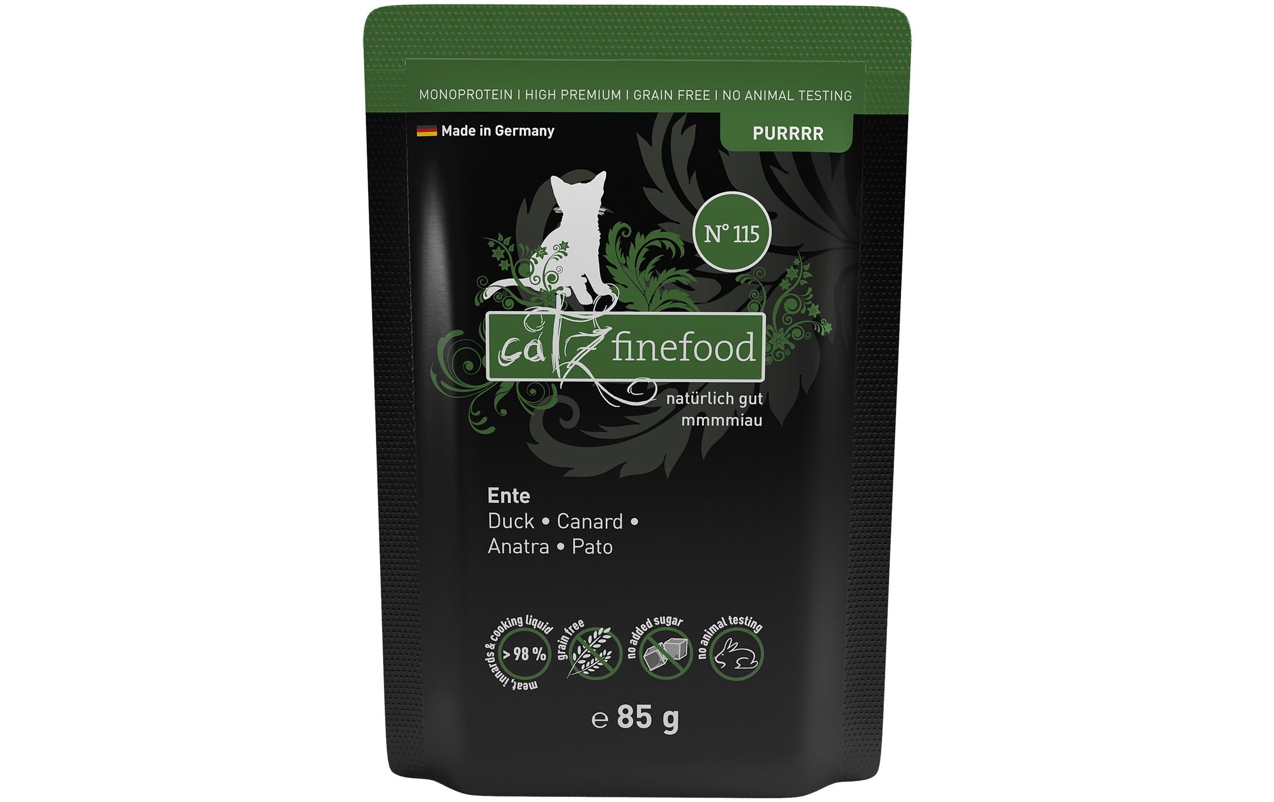 catz finefood Purrrr No.115 Ente 85g – Bild 2