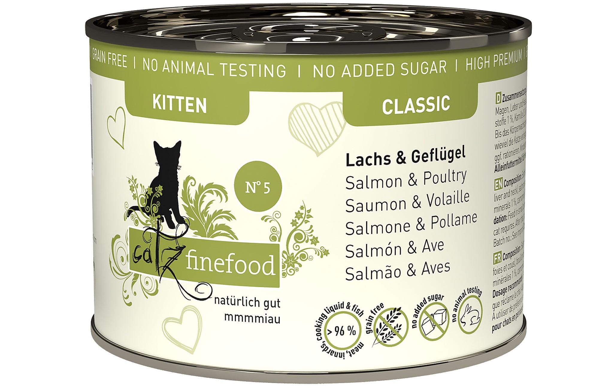 catz finefood Kitten No.05 Lachs&Gefl. Kit 6x200g