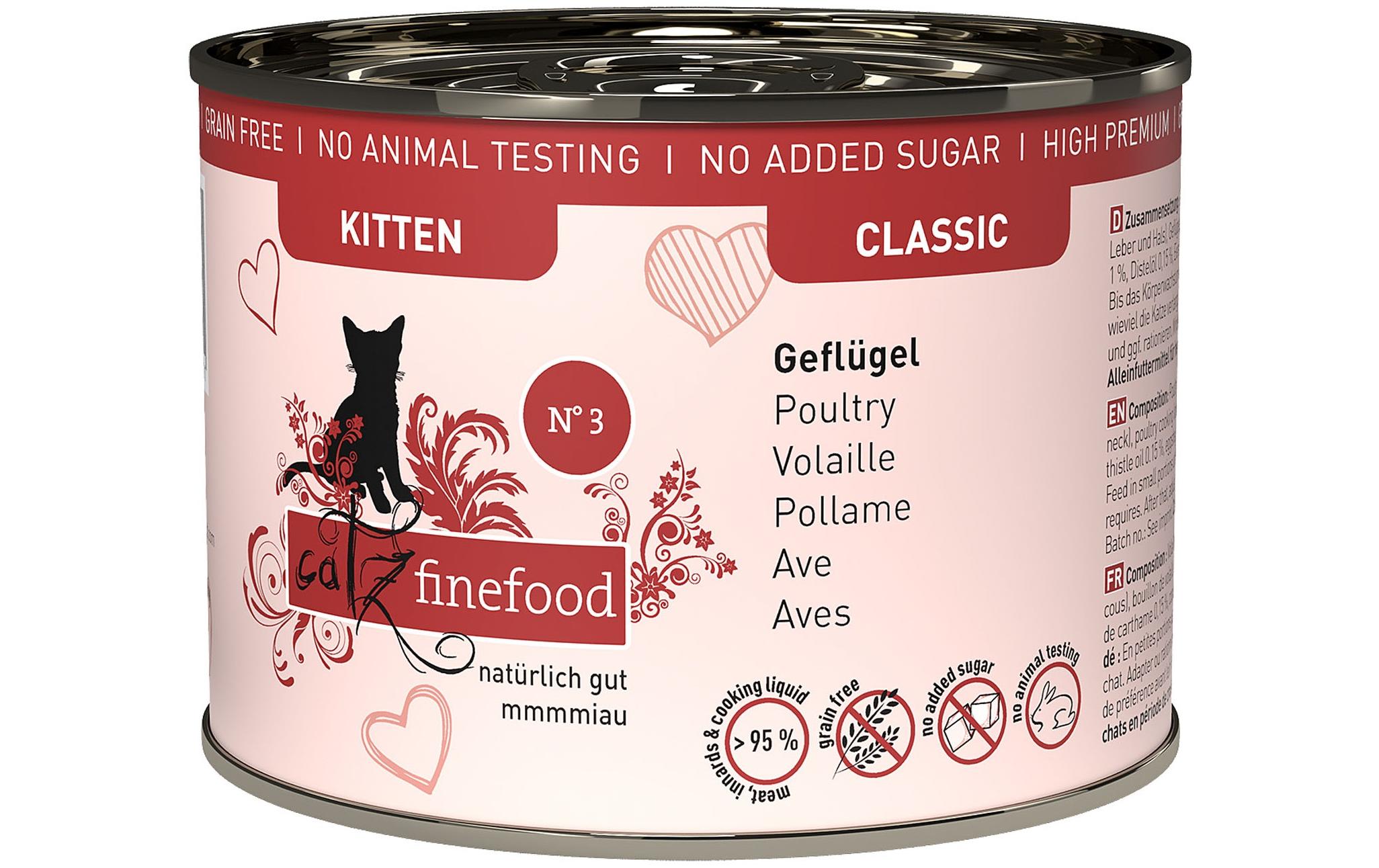 catz finefood Kitten No.03 Gefl. 6x200g Kit – Bild 3