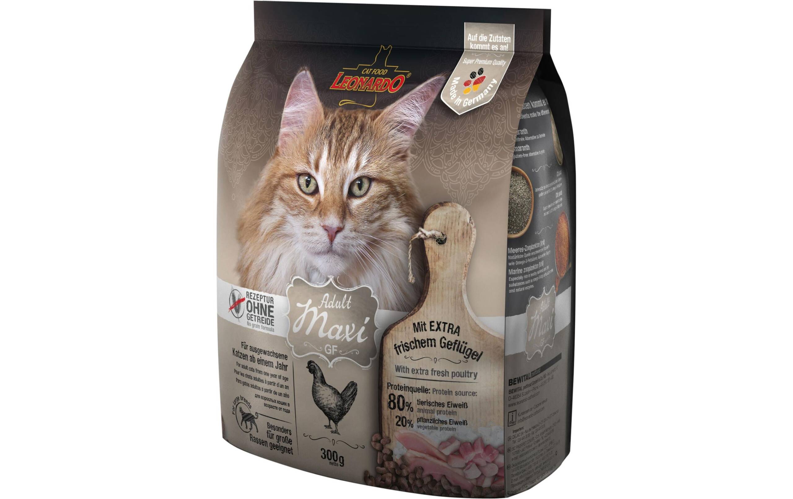 Leonardo Trockenfutter Adult GF Maxi 300g – Bild 2