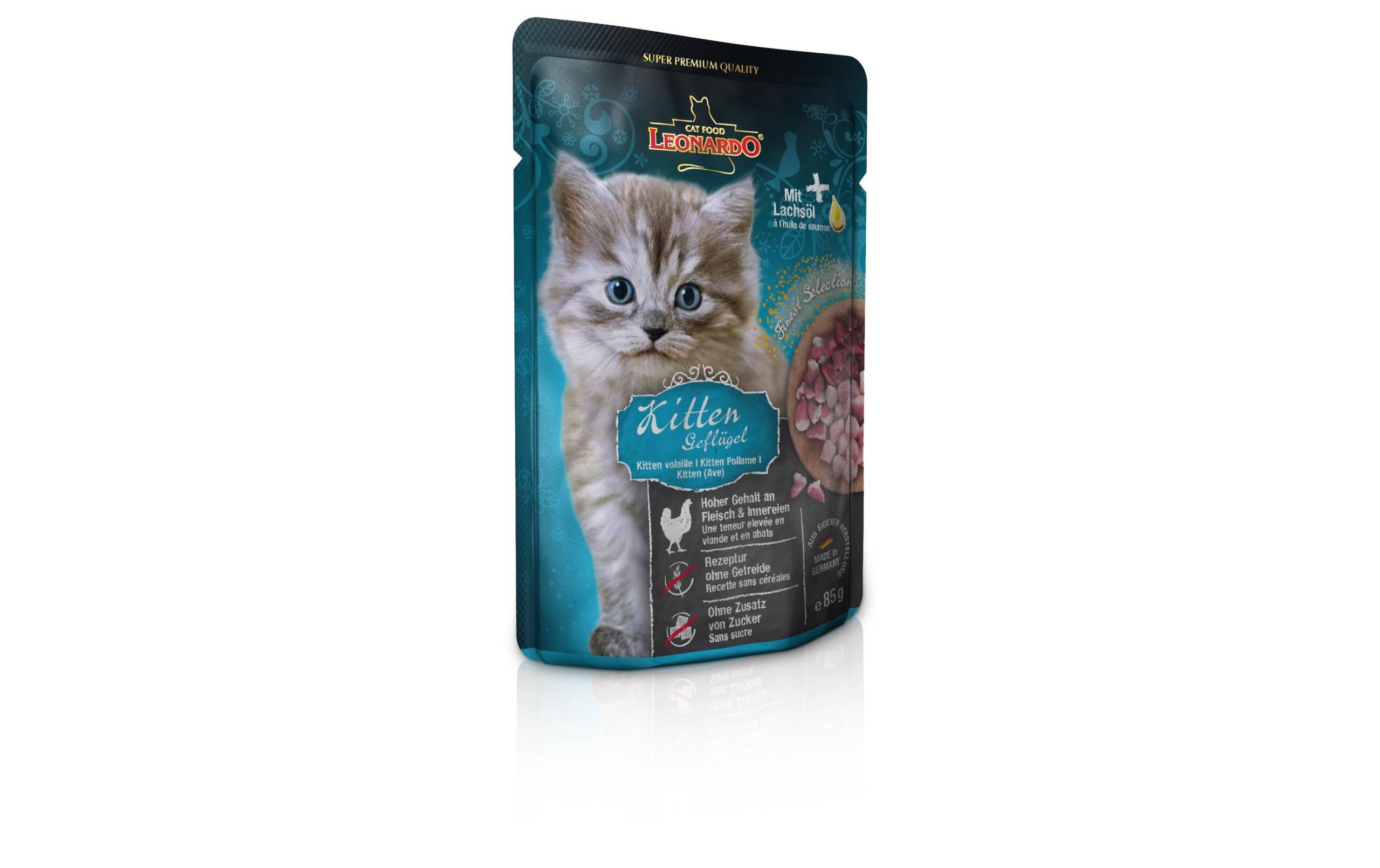 Leonardo Nassfutter Kitten Geflügel Kit 16x85g – Bild 3