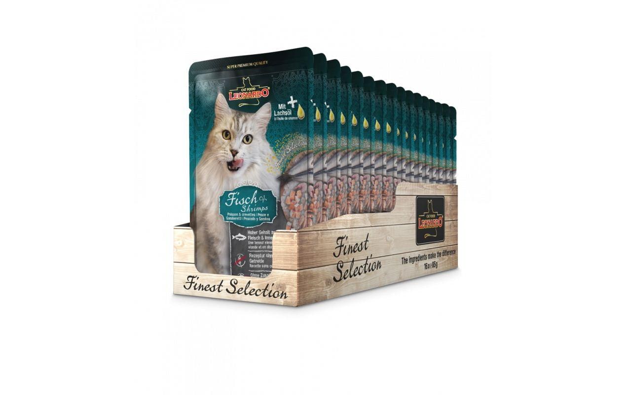 Leonardo Nassfutter Fisch & Shrimps Kit 16x85g