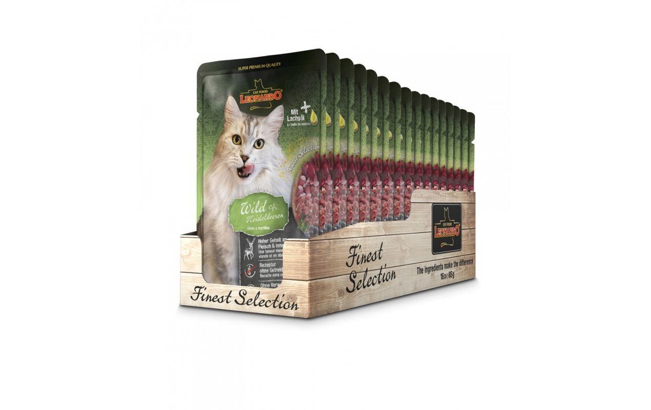 Leonardo Nassfutter Wild & Heidelbeeren Kit 16x85g