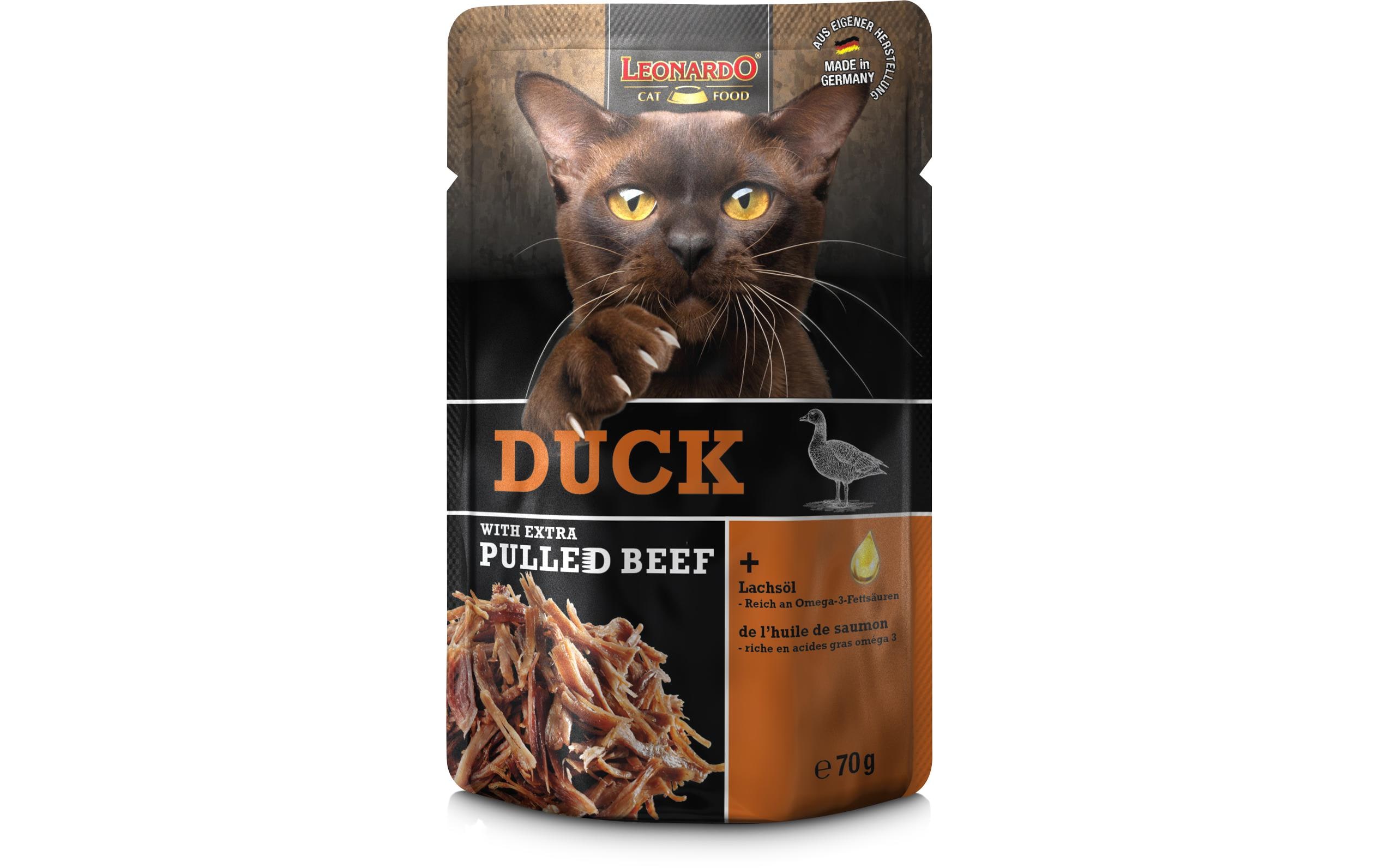 Leonardo Nassfutter Ente & Pulled Beef Kit 16x70g – Bild 3