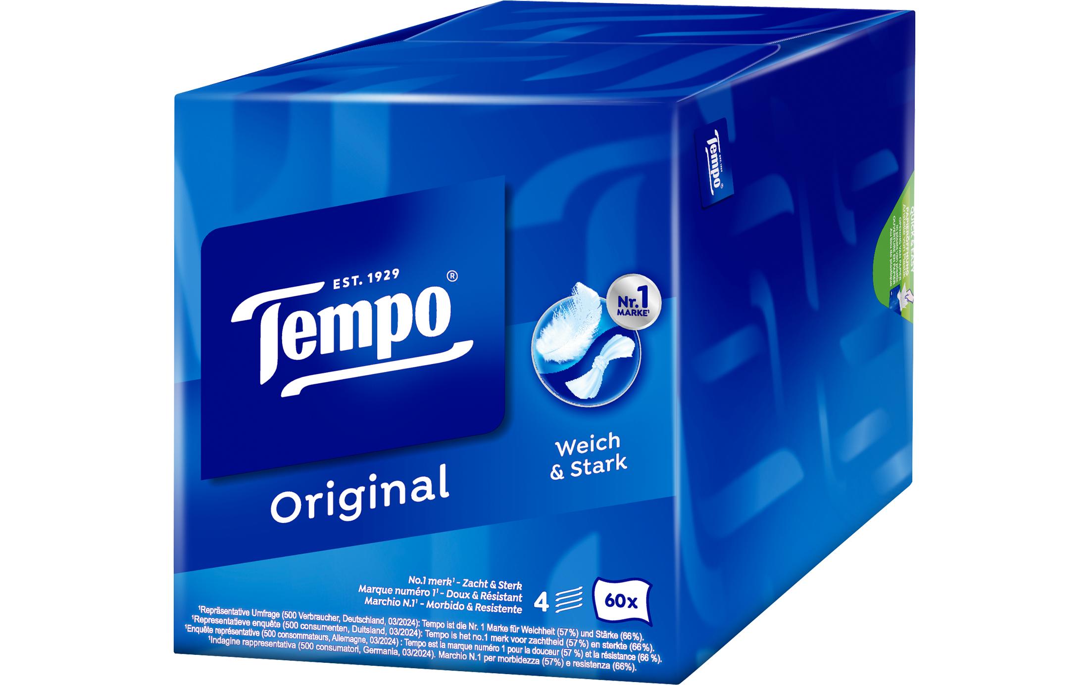 Tempo Original Würfelbox 60 Tücher 4-Lagig