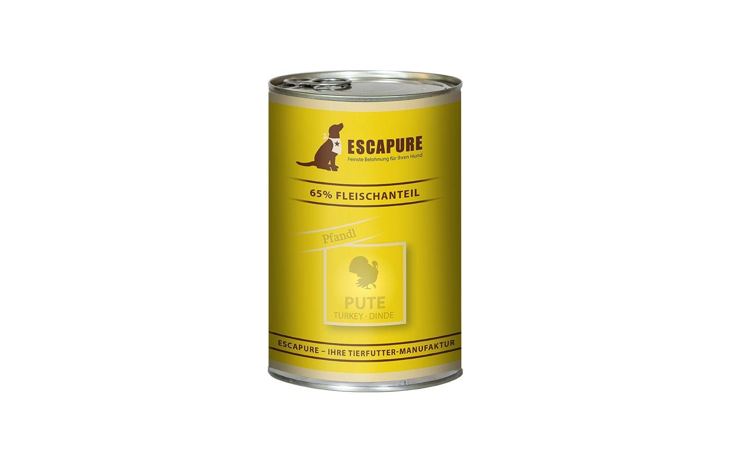 Escapure Nassfutter Puten Pfandl 400g – Bild 2