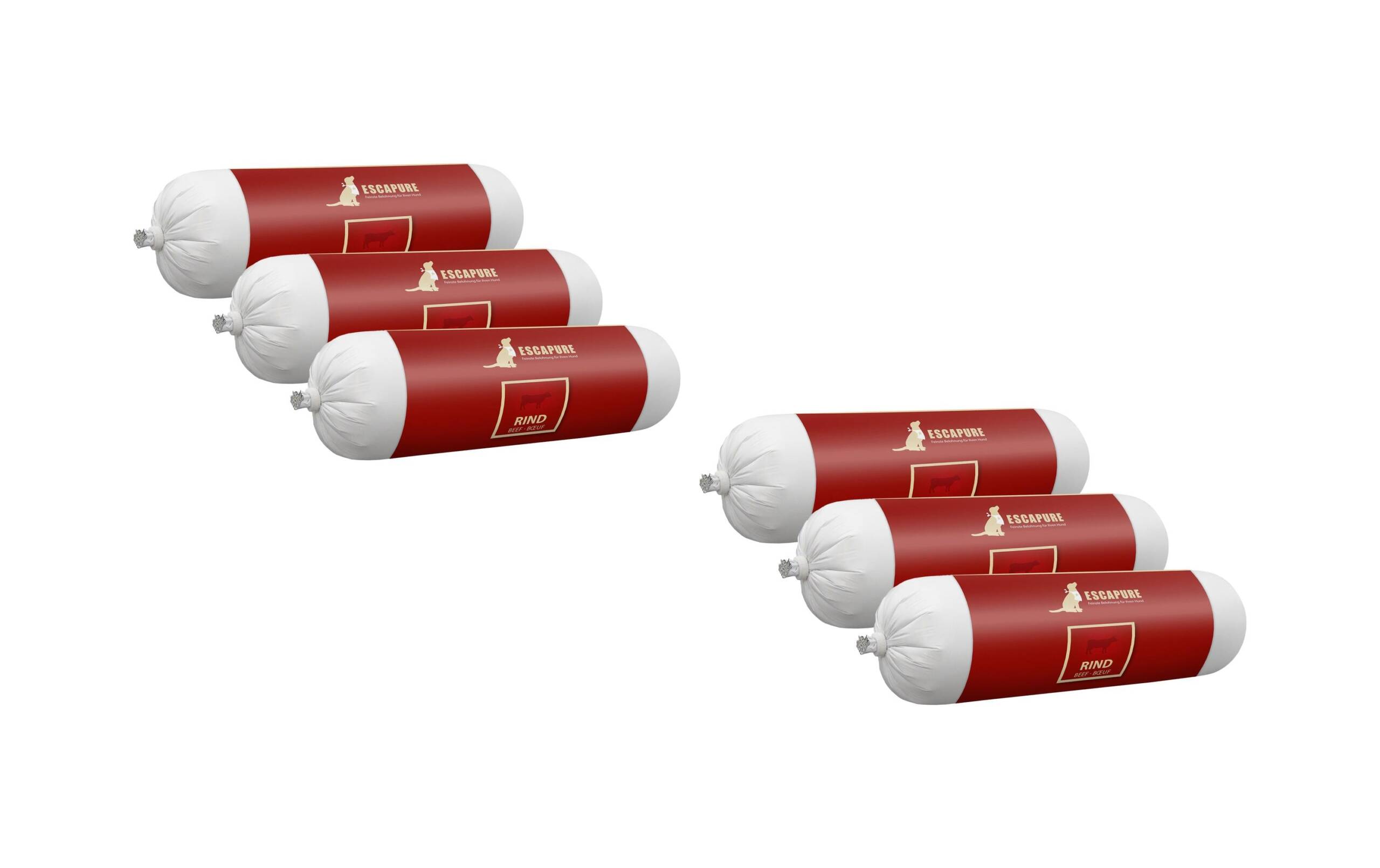 Escapure Nassfutter Wurst Rind Kit 6x400g