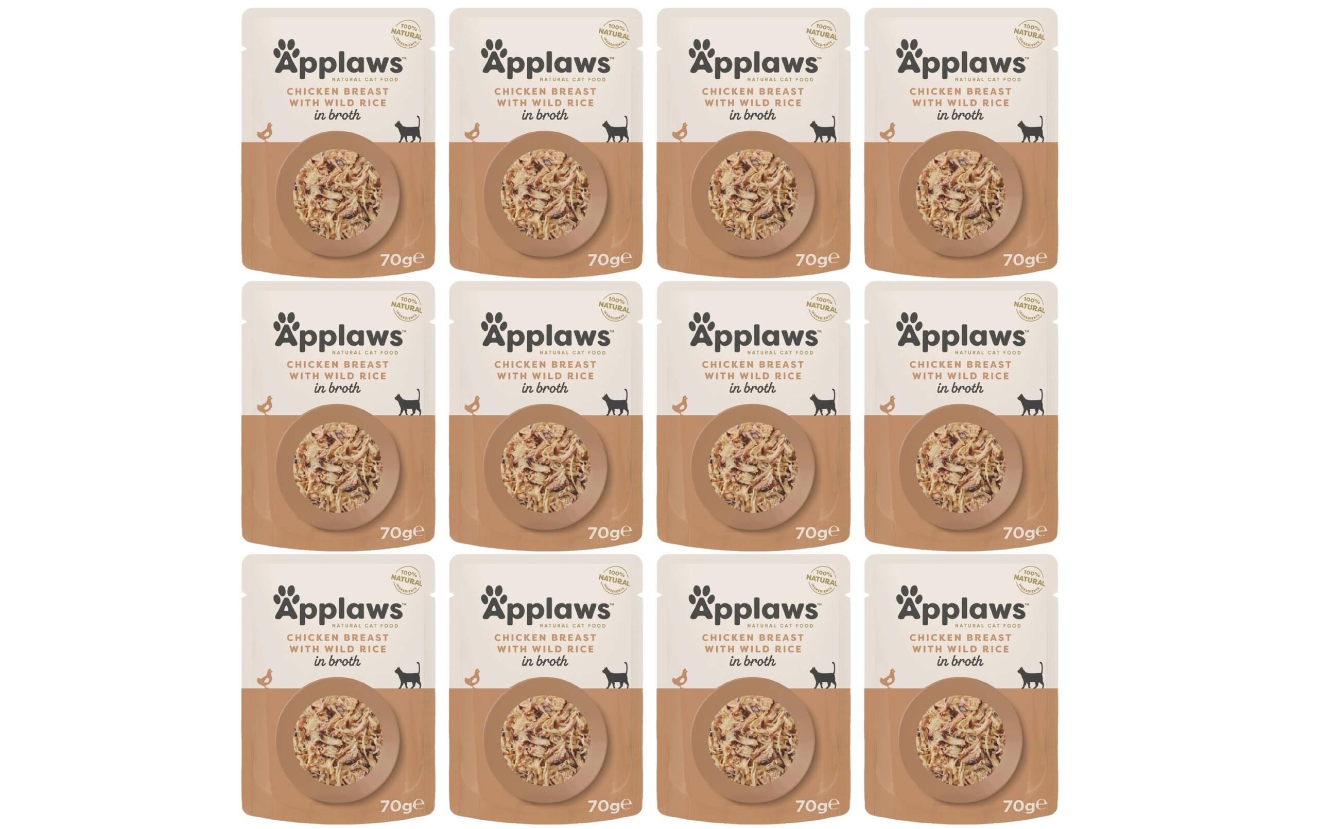 Applaws Pouch Huhn & Wildreis Kit 12x70g