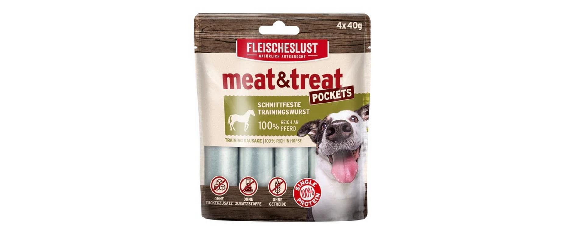 Fleischeslust Meat&Treat Pockets Pferd 4x40g